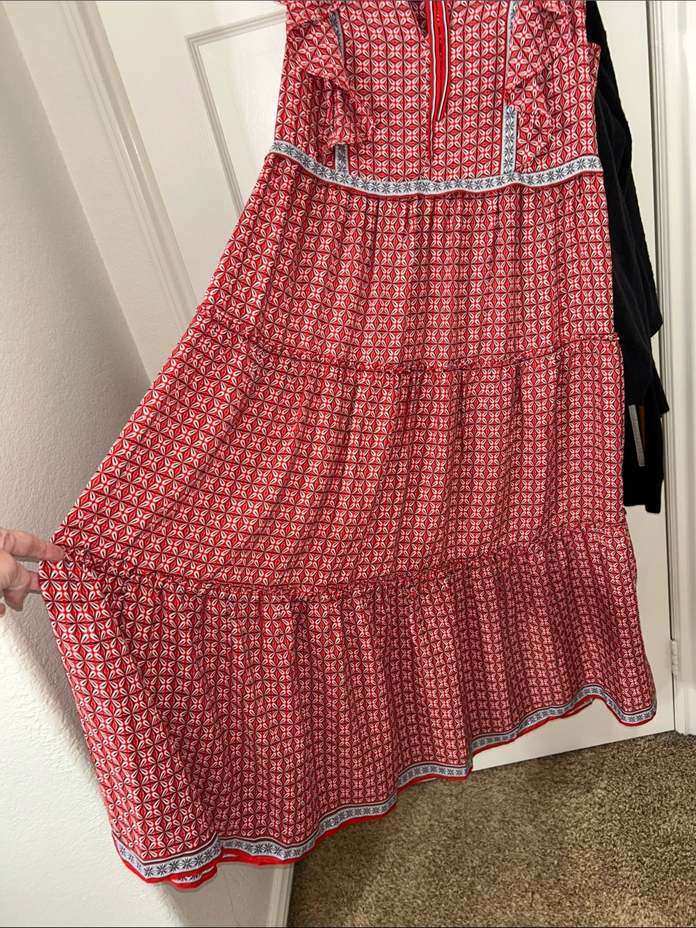 Max Studio Red Geometric Maxi Dress - Picture 5 of 10